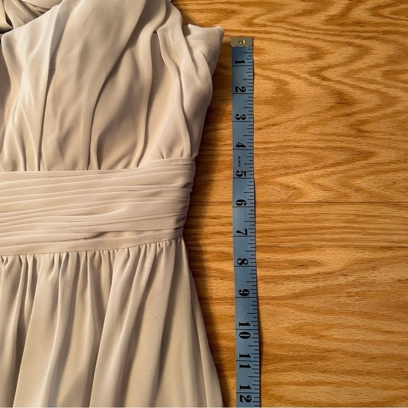 Revelry Brooklyn Chiffon Dress Light Grey Silver 8 - Picture 11 of 15
